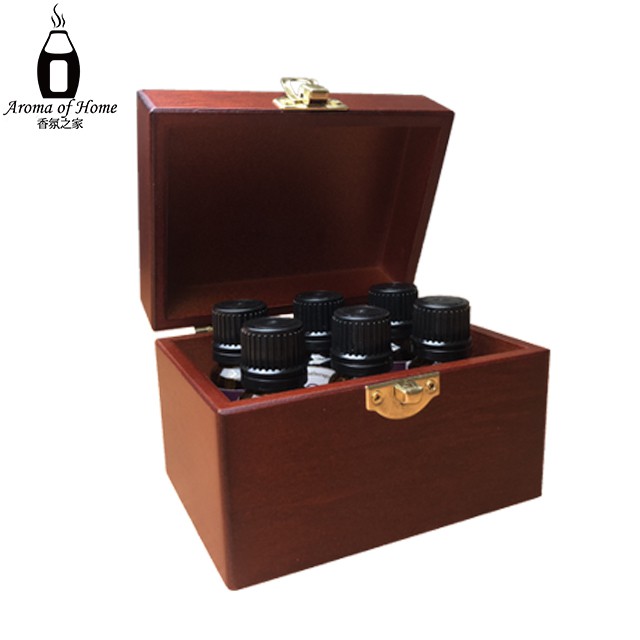 【香氛之家】精油木盒 可裝6瓶10ml精油 台灣工廠合作 實木製 10ml