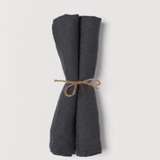 H M Home 2件裝水洗亞麻餐巾 蝦皮購物