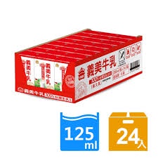 義美牛乳 保久乳 125ml (24入/箱)