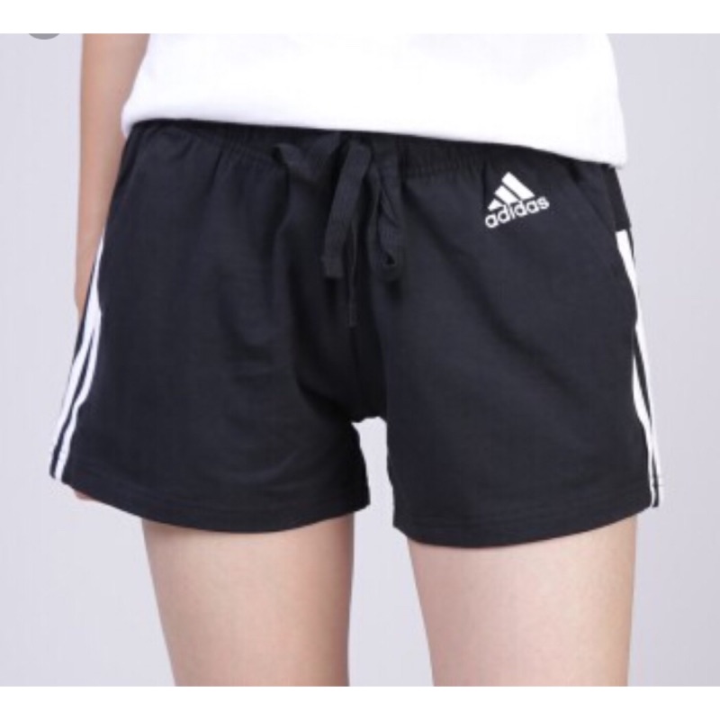 adidas Essentials 3-Stripes Shorts BR5963 女 棉質 彈性面料 短褲