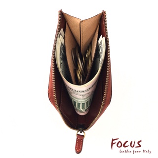 FOCUS經典原皮L型拉鍊短夾/零錢包/卡夾包收納/小錢包(FTA0089)