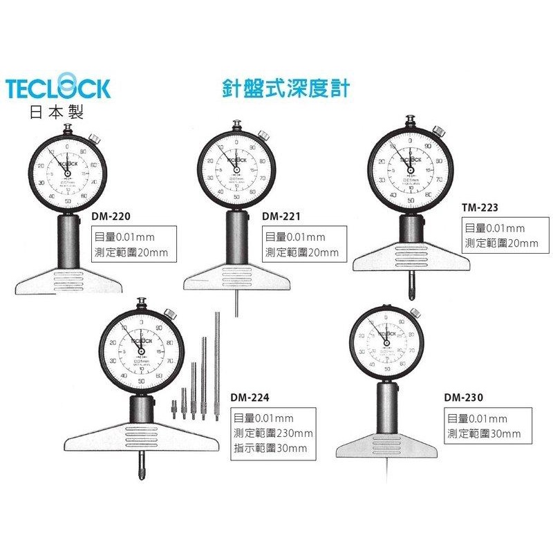 日本製 TECLOCK 針盤式深度計 (二) 價格請來電或留言洽詢