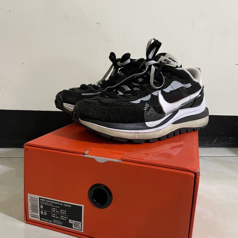 [二手］26公分 Nike聯名 Sacai X Nike VaporWaffle 黑白 cv1363-001