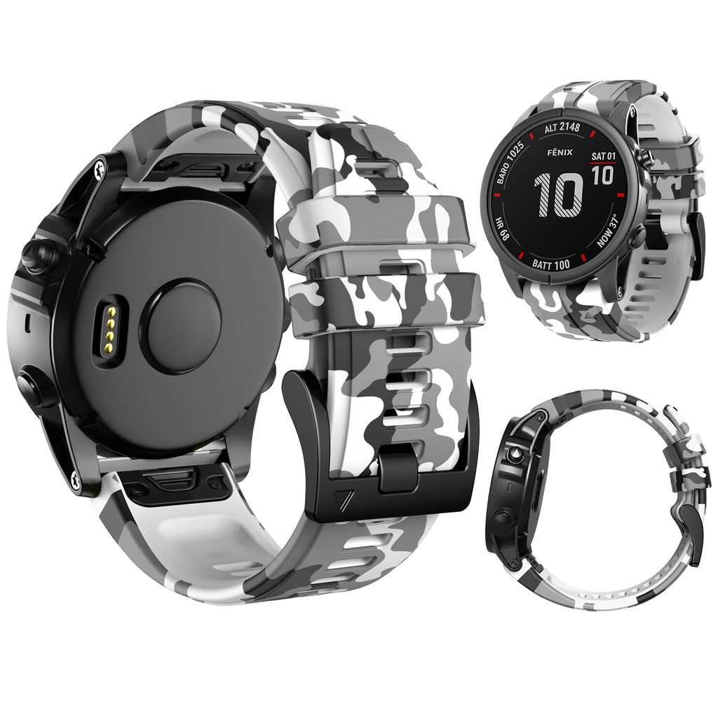 Garmin Instinct 2 2X Tactix 7 AMOLED 錶帶 26mm 22mm 迷彩 快拆 矽膠