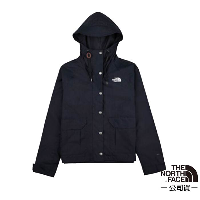 【美國 The North Face】女款 WindWall 防風防潑造型連帽外套 運動夾克 4NEY-RG1 深藍 N