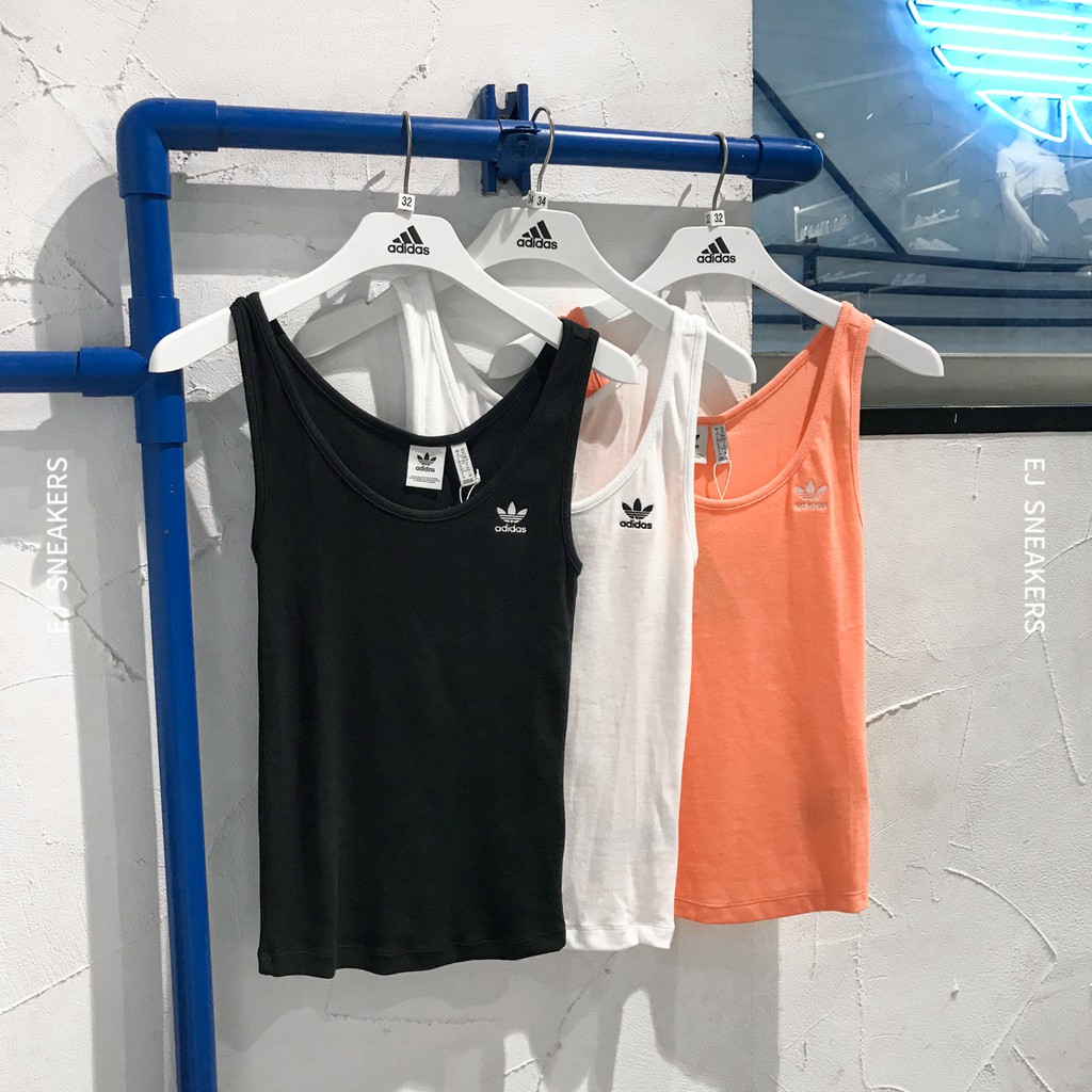-EJ- ADIDAS 愛迪達 女生 背心 三葉草 黑 白 橘粉 三葉草  FM2605 FM2602 FM2555