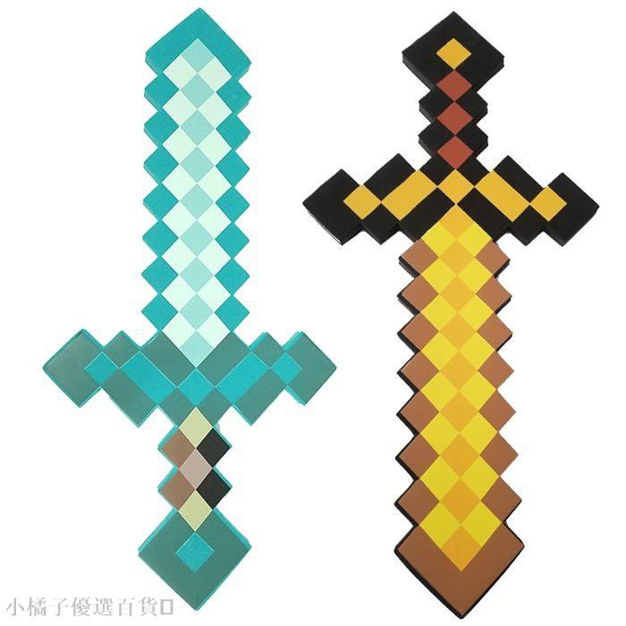 小橘子優選百貨 Minecraft我的世界游戲劍周邊鉆石劍玩具泡沫劍武器火炬道具模型 蝦皮購物
