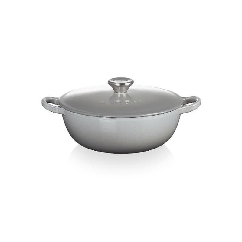 【Le Creuset】琺瑯鑄鐵媽咪鍋 22cm 迷霧灰