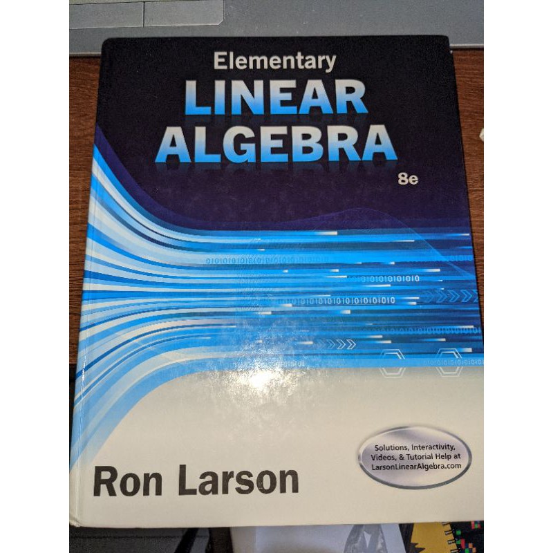 線性代數 Elementary Linear Algebra 8E - Ron Larson 現貨/二手/無缺頁