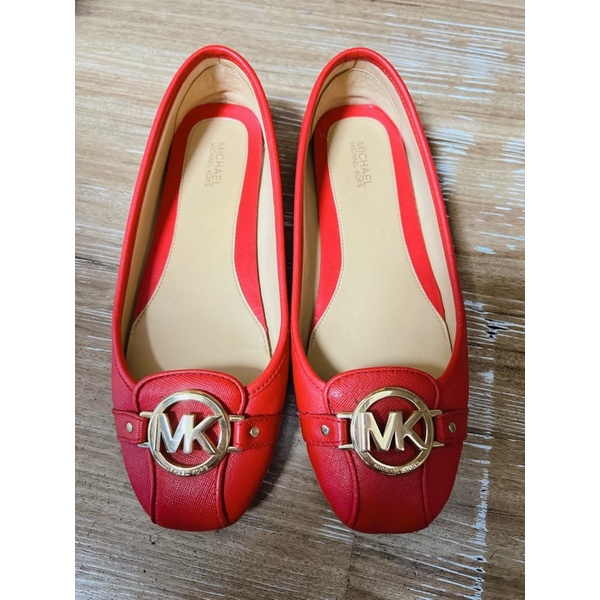 夏威夷購入 MK紅色平底鞋 MICHAEL KORS 娃娃鞋 上班族 美國 OL