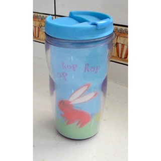 星巴克 STARBUCKS 2004年 兔子/鴨子 搖動圖形會變動 兒童隨行杯 8oz 絕版品 聖誕隨行杯 355ml