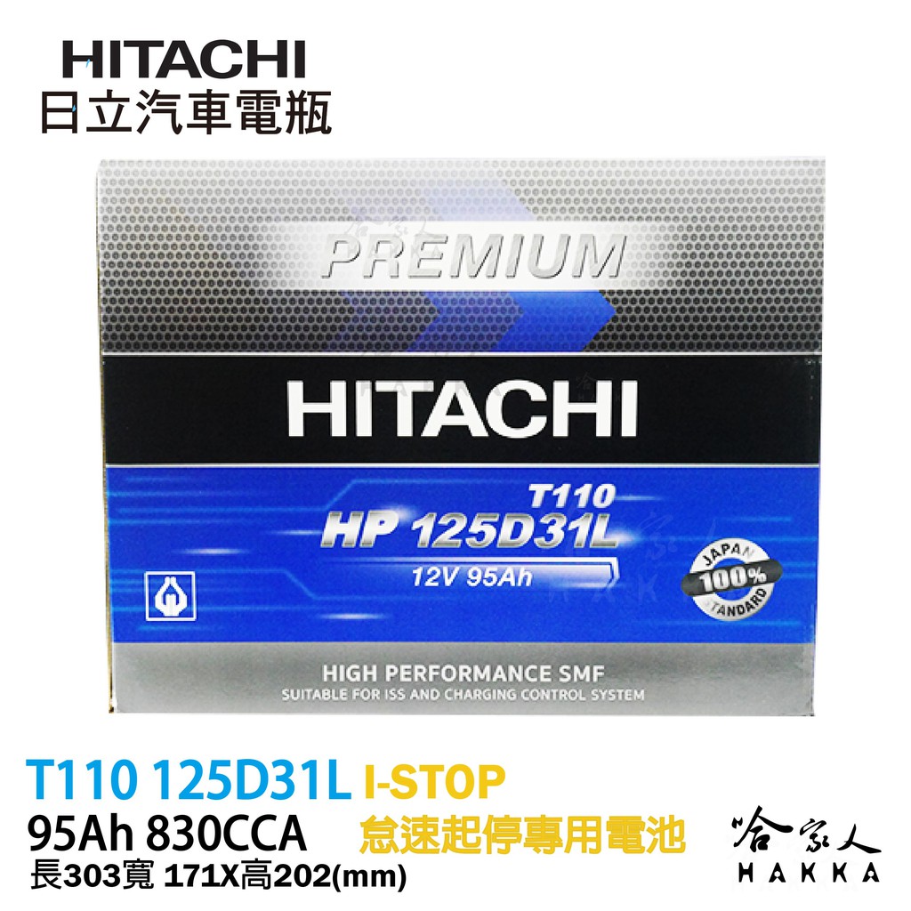 HITACHI 日立 T110 怠速熄火專用電池 I-STOP 125D31L 免運 EFB CX5 免加水電瓶 哈家人