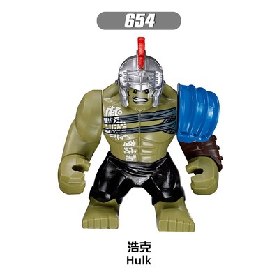 磚塊積木-654盔甲綠浩克/超級英雄/復仇者聯盟/0651-0658相容LEGO非樂高76088