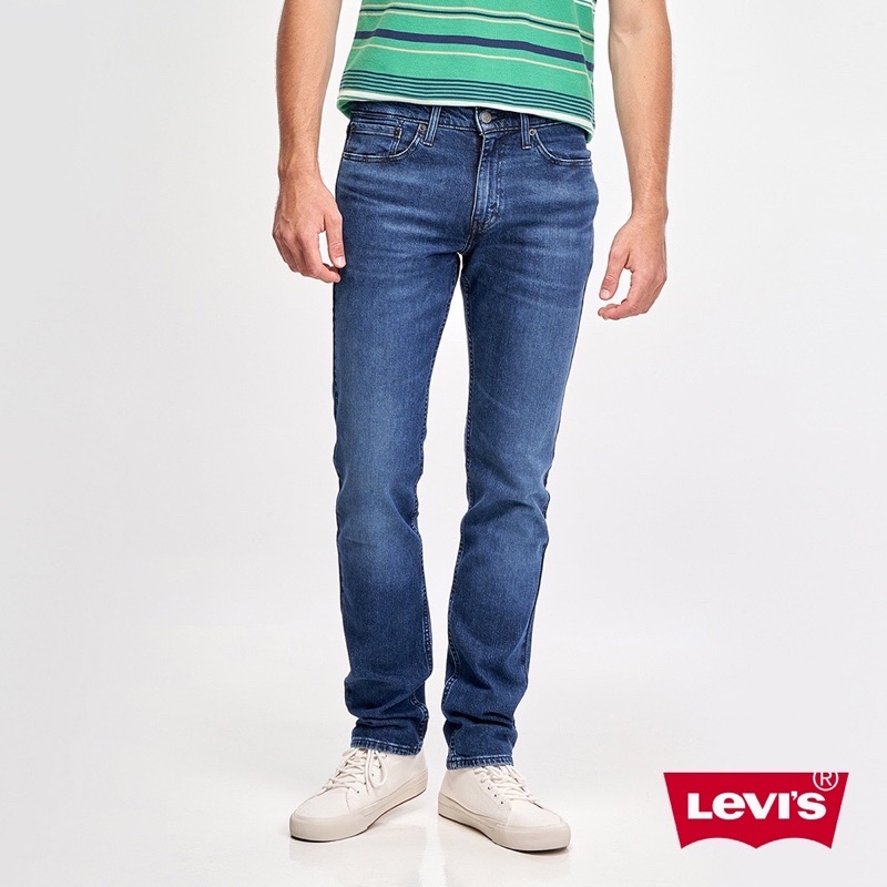 全新Levis 511 30X34低腰修身窄管牛仔褲/深藍刷白 / 仿 舊紙標/彈性布料