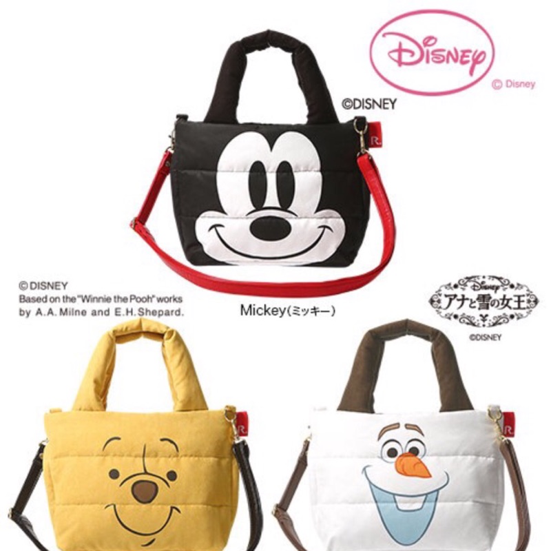 ROOTOTE迪士尼 Disney 小熊維尼/雪寶 空氣包 斜肩包 手拿包 手提包