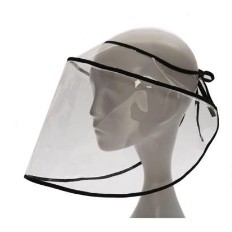 兒童防疫帽透明防護面罩 可拆卸透明防護面罩隔離衣隔離服配套防護帽漁夫帽防護服防塵衣用防護面罩