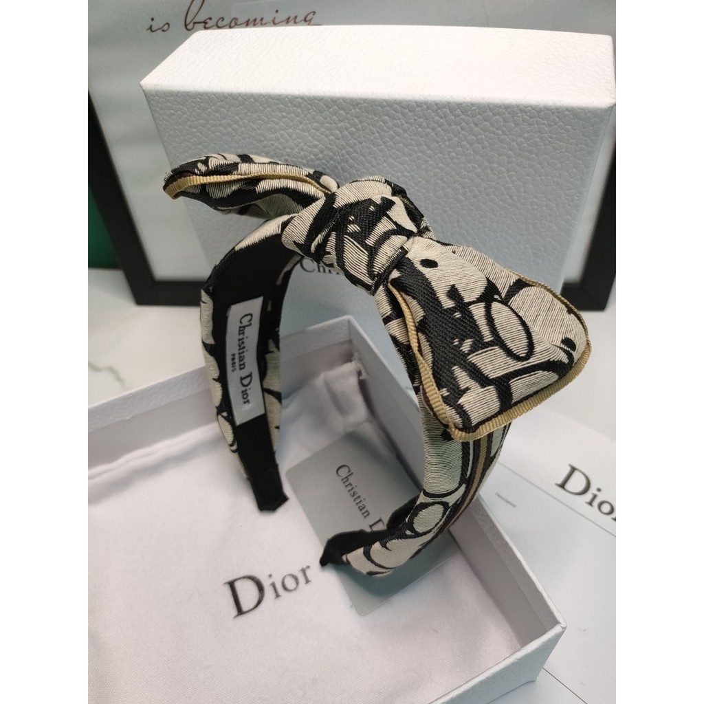 Dior 迪奧saddle系列蝴蝶結發箍經典logo發箍小仙婦必備配大衣毛衣都很nice 蝦皮購物