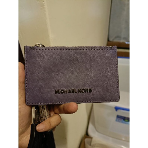 MK深紫零錢夾層卡包