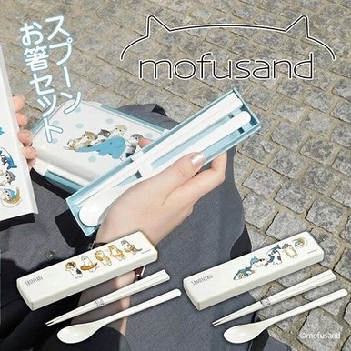 現貨💖日本製 mofusand  貓咪 餐具組  筷子 湯匙 環保餐具 鯊魚貓 天婦羅貓 貓福珊迪