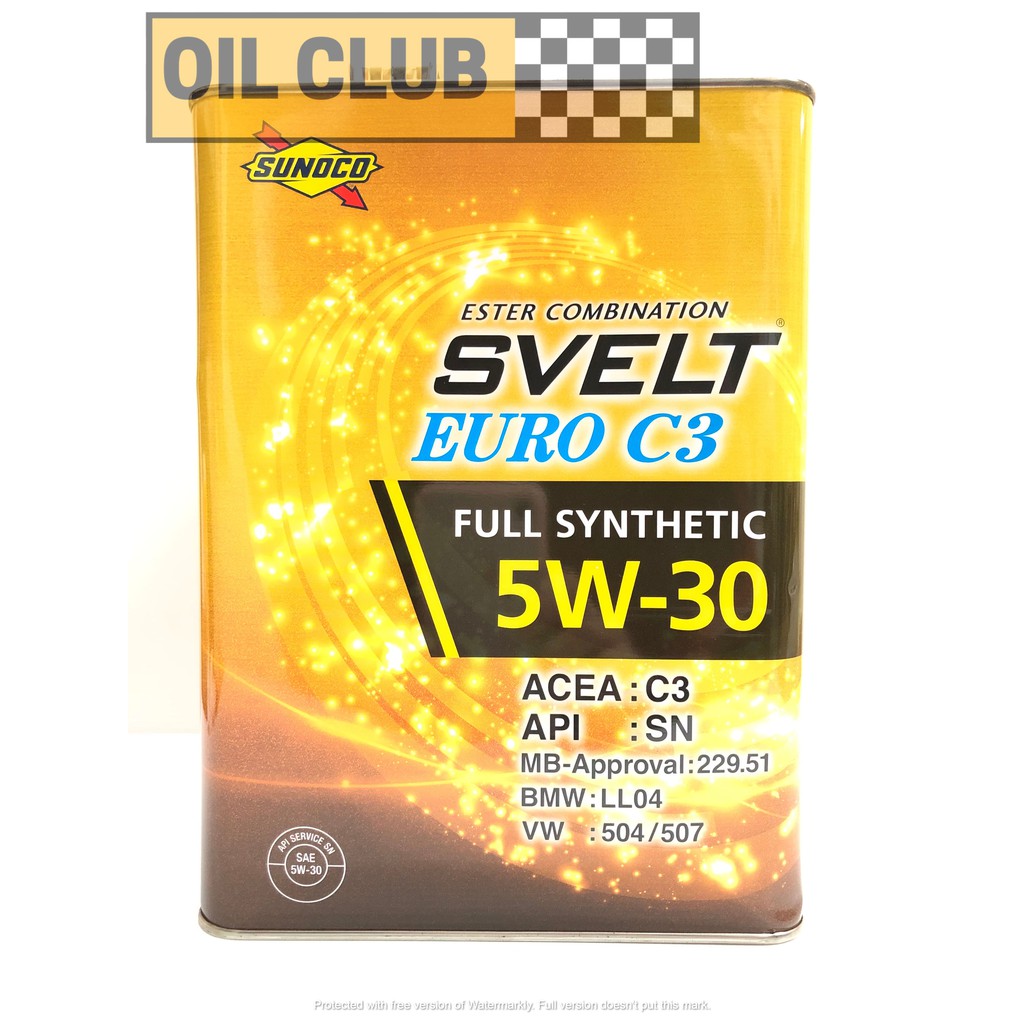 油品部sunoco 太陽牌ester Combination Svelt Euro 5w30 5w40 5w50 蝦皮購物