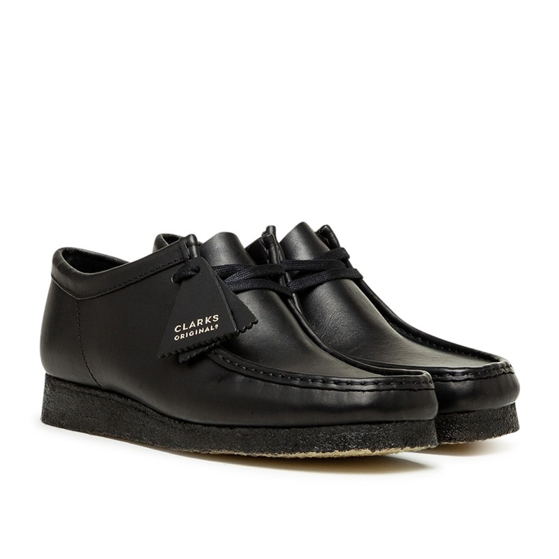 【WUZI】全新！ CLARKS ORIGINALS WALLABEE 黑色全皮革袋鼠鞋 克拉克皮鞋BEAMS