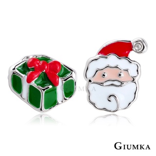 GIUMKA耳釘耳環 耶誕禮物女耳飾MF05139精鍍正白K 聖誕節耳環