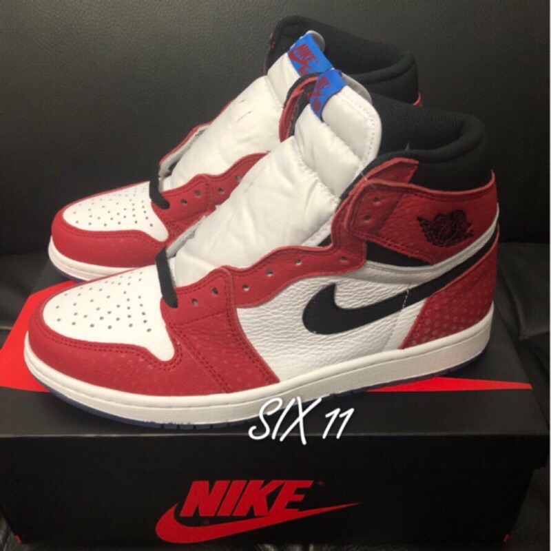 @SIX@限量NIKE AIR JORDAN 1 RETRO HIGH OG 蜘蛛人 新宇宙 555088-602