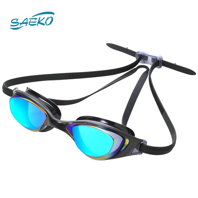 【SAEKO】舒適眼罩 全景視野 防霧抗UV 廣角鍍膜成人泳鏡 蛙鏡 S67UV