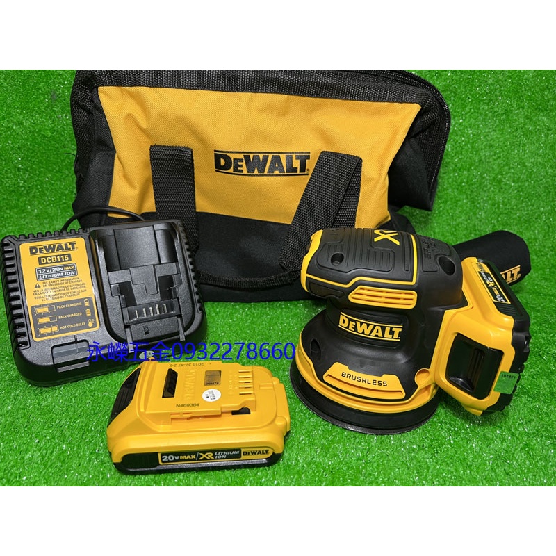 (附發票)金派五金~~得偉 DEWALT DCW210 B 20V配雙鋰電池+充電器 磨光機 公司貨保固3年