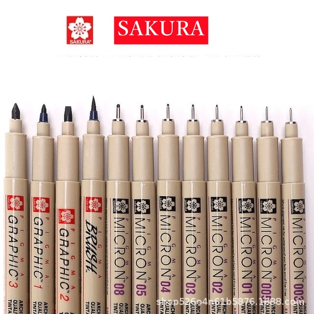 正宗 Sakura Pigma Micron 單個繪圖筆黑色記號筆素描記號筆