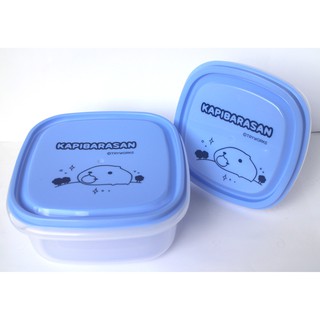卡漫城 - 水豚君 塑膠 保鮮盒 二入組 ㊣版 透明 麵包 收納盒 水果點心 餅乾 萬用盒 Kapibarasan