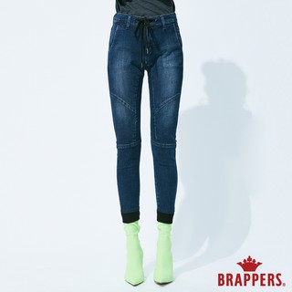 BRAPPERS 女款 新美腳 ROYAL系列-彈性運動束口八分褲-藍