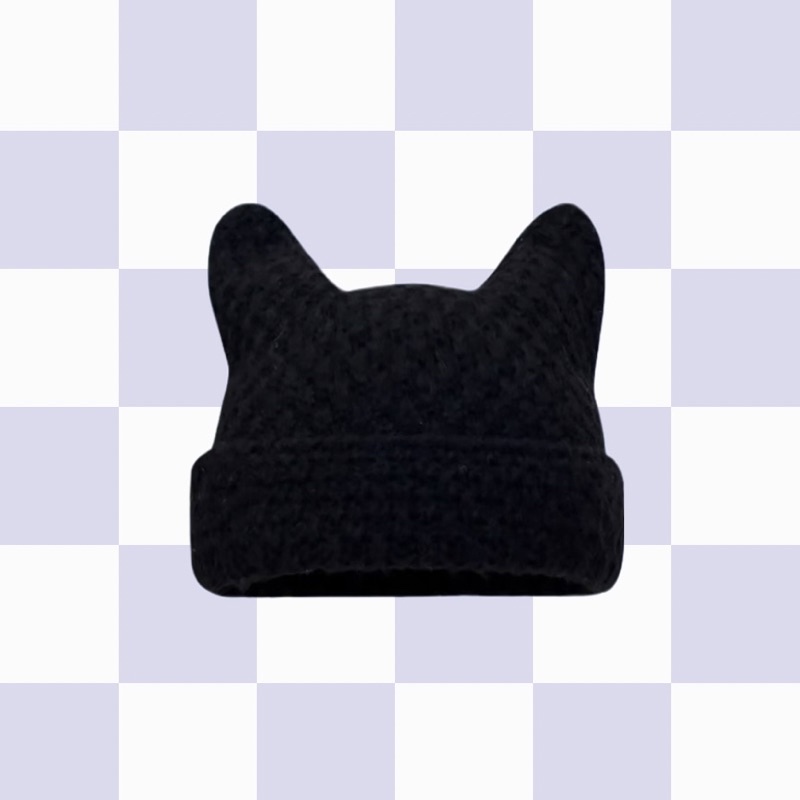 現貨｜SAUVAGES cat ears knitted beanie 貓耳朵毛帽