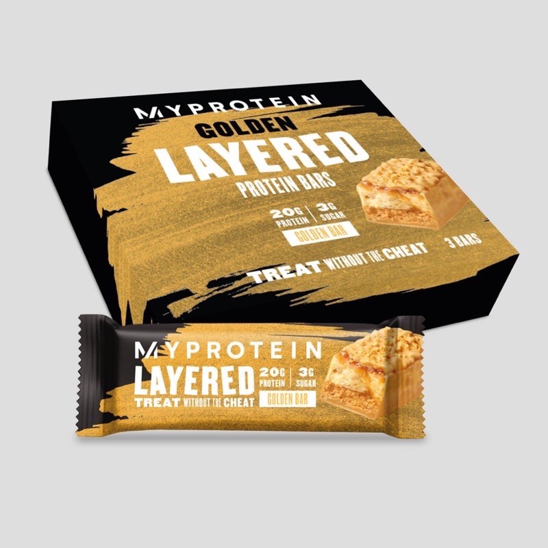 Myprotein 【黃金周限定】六層夾心高蛋白棒 - GOLD 黃金口味 12入一盒