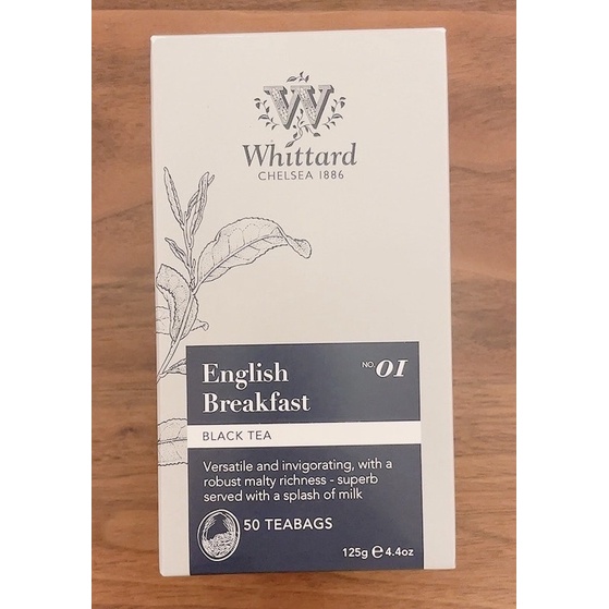 全新 含提袋 適合送禮 Whittard 茶包 英國 維多利亞女王 英式 早餐茶 no.1 50入包裝印度茶葉 沖泡牛