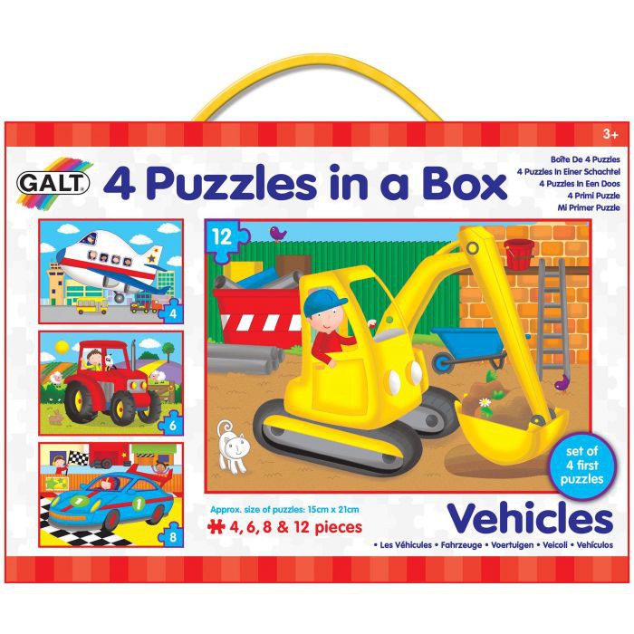 GALT 4 Puzzles in a Box 我的第一組拼圖 Vehicles 交通工具