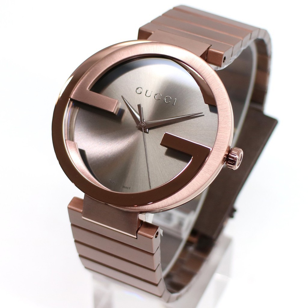 歐美代購GUCCI YA133211 古馳手錶Interlocking 42mm 雙G錶殼棕色錶錶| 蝦皮購物