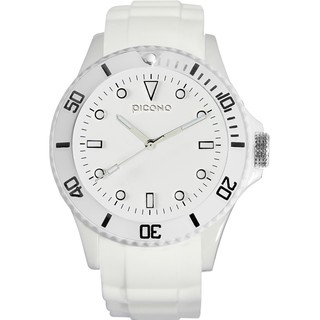 【PICONO】繽紛經典系列運動白色手錶中性錶 / BA-TR-04