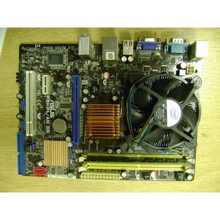 華碩P5KPL-AM SE主機板 + Intel E7500雙核心處理器、整套不拆賣，附檔板與CPU原廠風扇