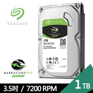 Seagate 希捷 BarraCuda 新梭魚 1TB 3.5吋 桌上型硬碟 ST1000DM010【JT3C】