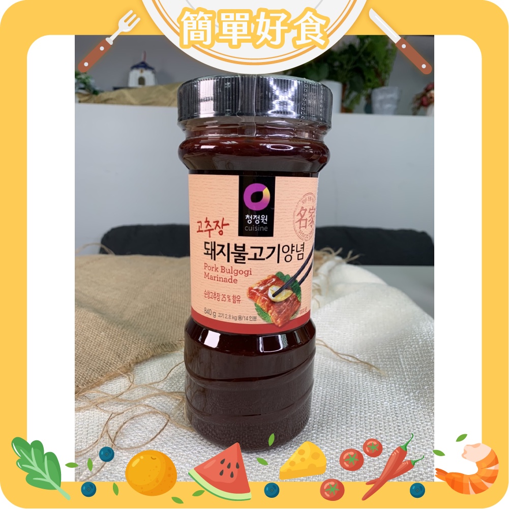 【簡單好食】大象牌 清淨園 韓式烤肉醬(辣味) 840g/瓶 大象烤肉醬 醃肉醬 韓國烤肉醬 銅盤烤肉 中秋烤肉醬