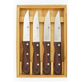 德國 Zwilling 雙人 J.A. Henckels 牛排刀四件刀具組 4/S 含精緻原木收納禮盒39134-400