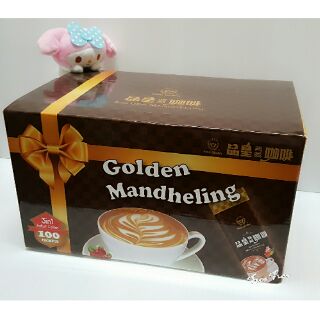 免運【品皇】三合一典藏黃金曼特寧咖啡100入(正品)