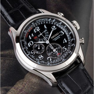 SEIKO精工 三眼計時萬年曆 黑 SPC133P1 【Watch On-line Store】