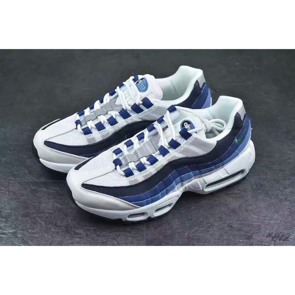 嘟嘟好潮】AIR MAX 95 White Slate Blue (藍白) | 蝦皮購物