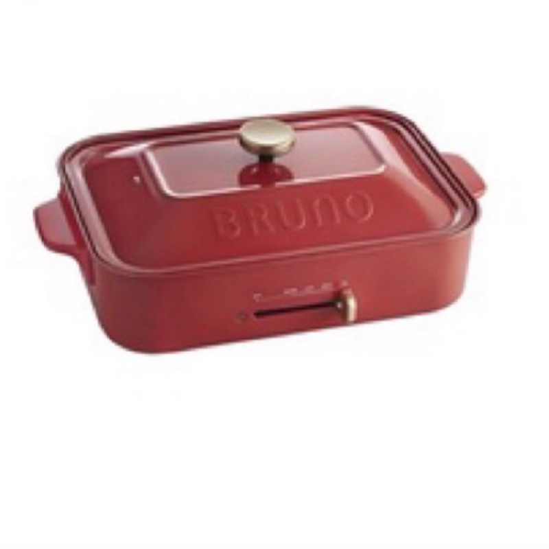 日本BRUNO BOE021多功能電烤盤（紅色）+造型旋鈕 龍蝦