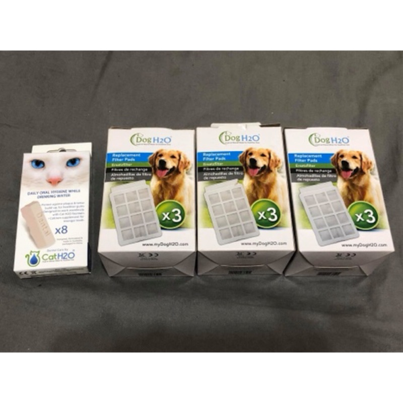 Dog &amp; Cat H2O有氧濾水機護理潔牙錠&amp;活性碳濾棉