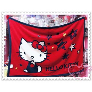 ♥小花花日本精品♥Hello Kitty 毛毯蓋毯毯被冷氣毯保暖毯冬天必備禦寒保暖紅色坐姿蝴蝶結星星吸手指日本限定