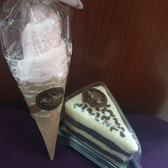 全新-台灣製🇹🇼造型蛋糕毛巾/冰淇淋