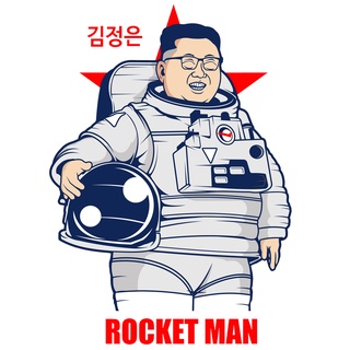 Astronot Kim 中性短袖T恤 7色 金正恩太空人火箭人趣味純棉情侶潮T班服團體服寬鬆